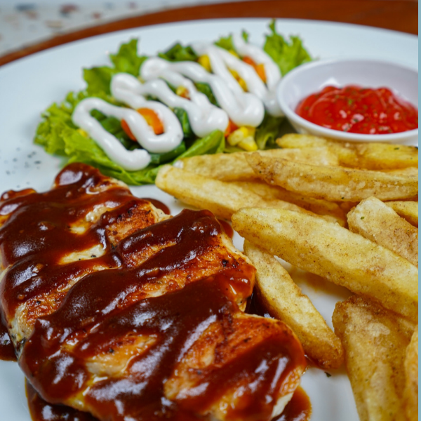 Chicken Steak With BBQ Sauce